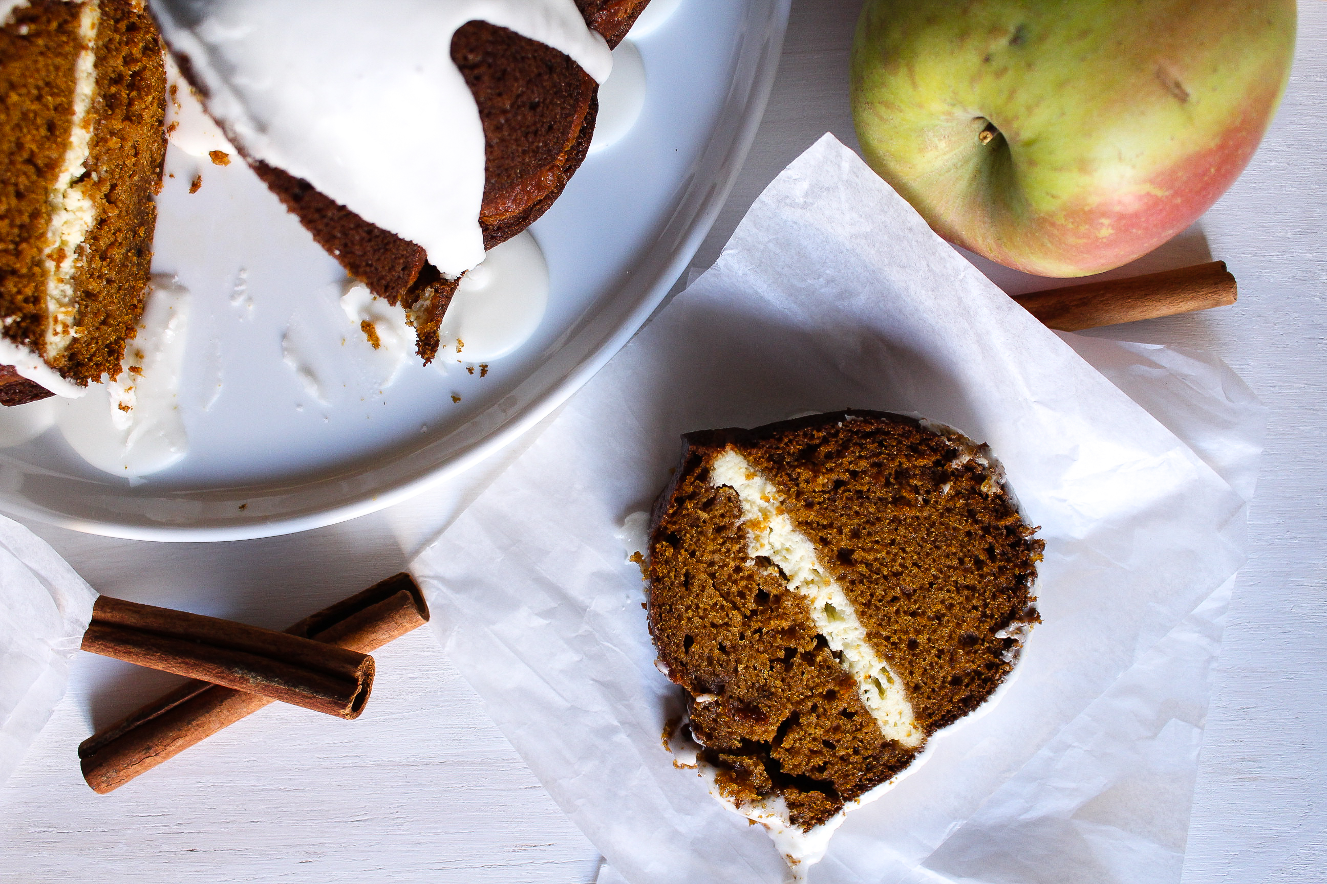 Glazed Gingerbread Bundt Cake with Cream Cheese Filling - TidyMom®